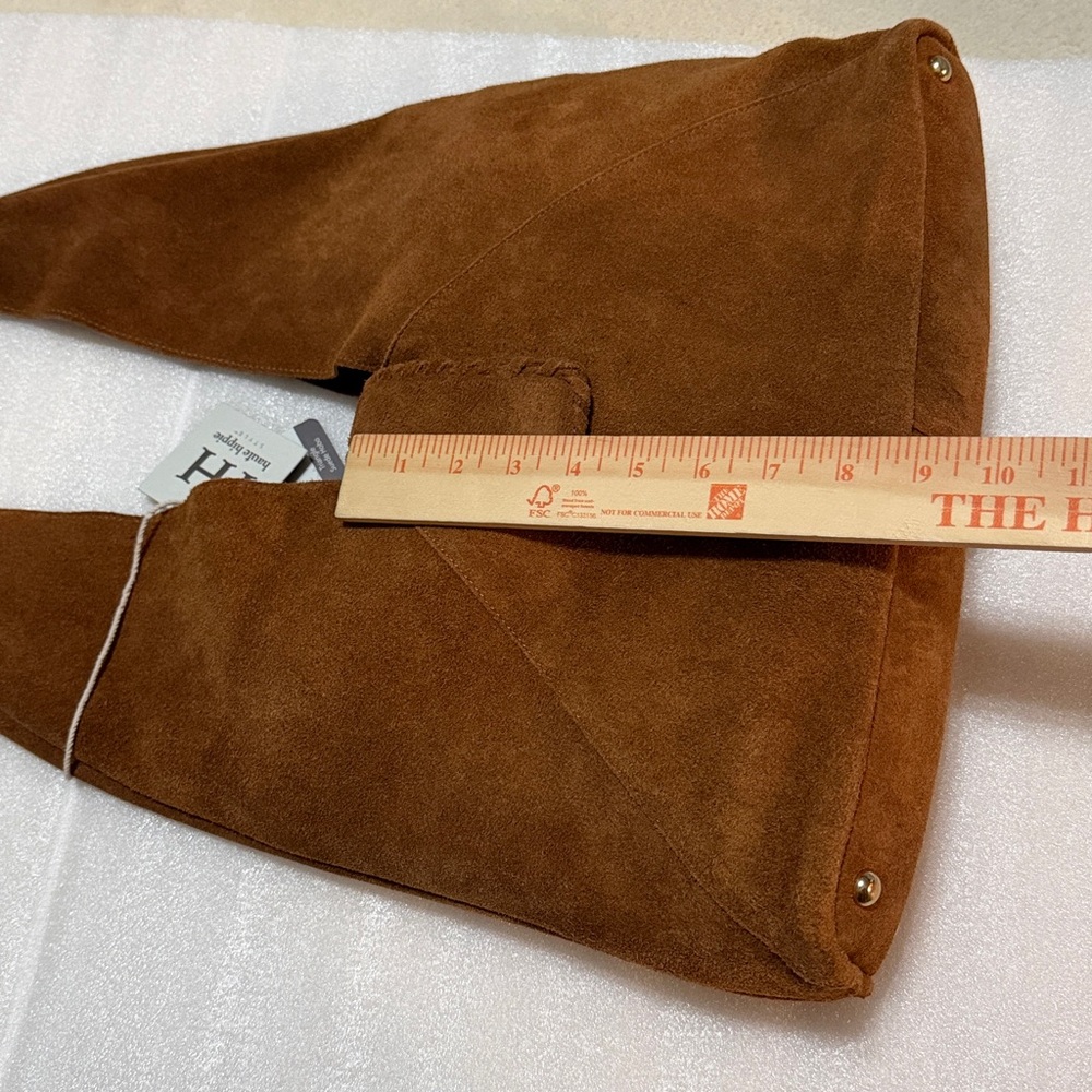 Haute Hippie Suede Brown Shoulder Hobo Bag Soft NWT - Picture 3 of 7